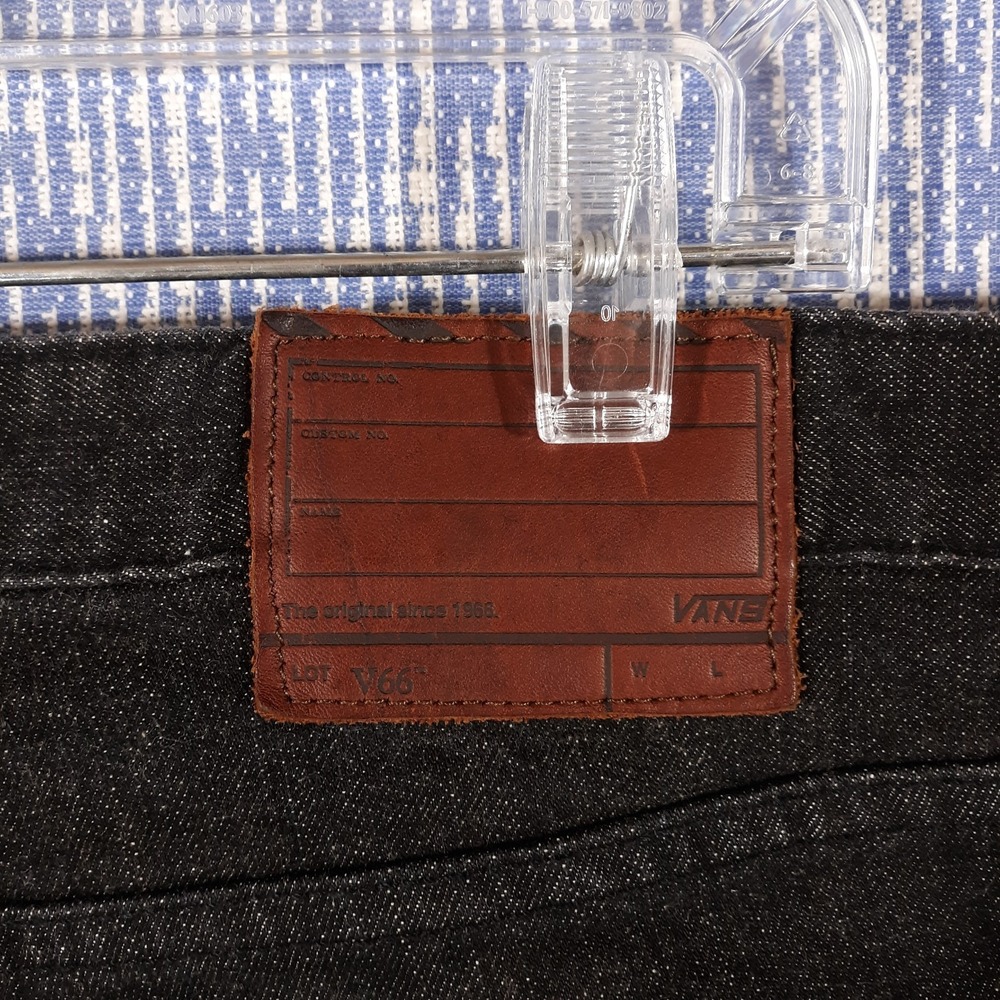 Vans Off The Wall Jeans Mens 36 x 30 Denim 5-Pocket Black Y2K Skateboarding - Picture 12 of 15